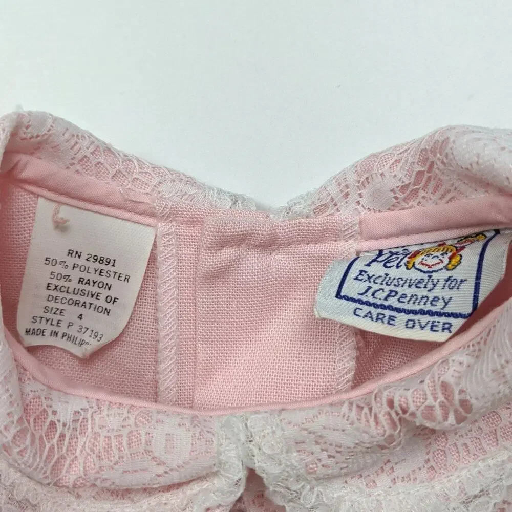 Vintage Nana's Pet Dress Girls Size 2T Pink Faux Bolero